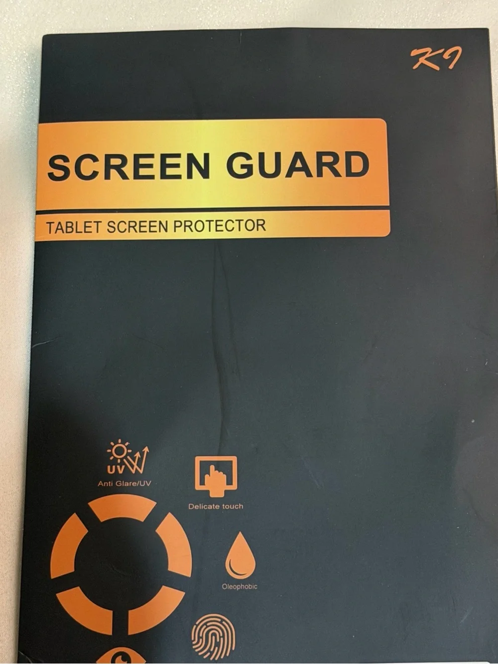 Black Tablet Screen Guard - Anti-Glare Screen Protector